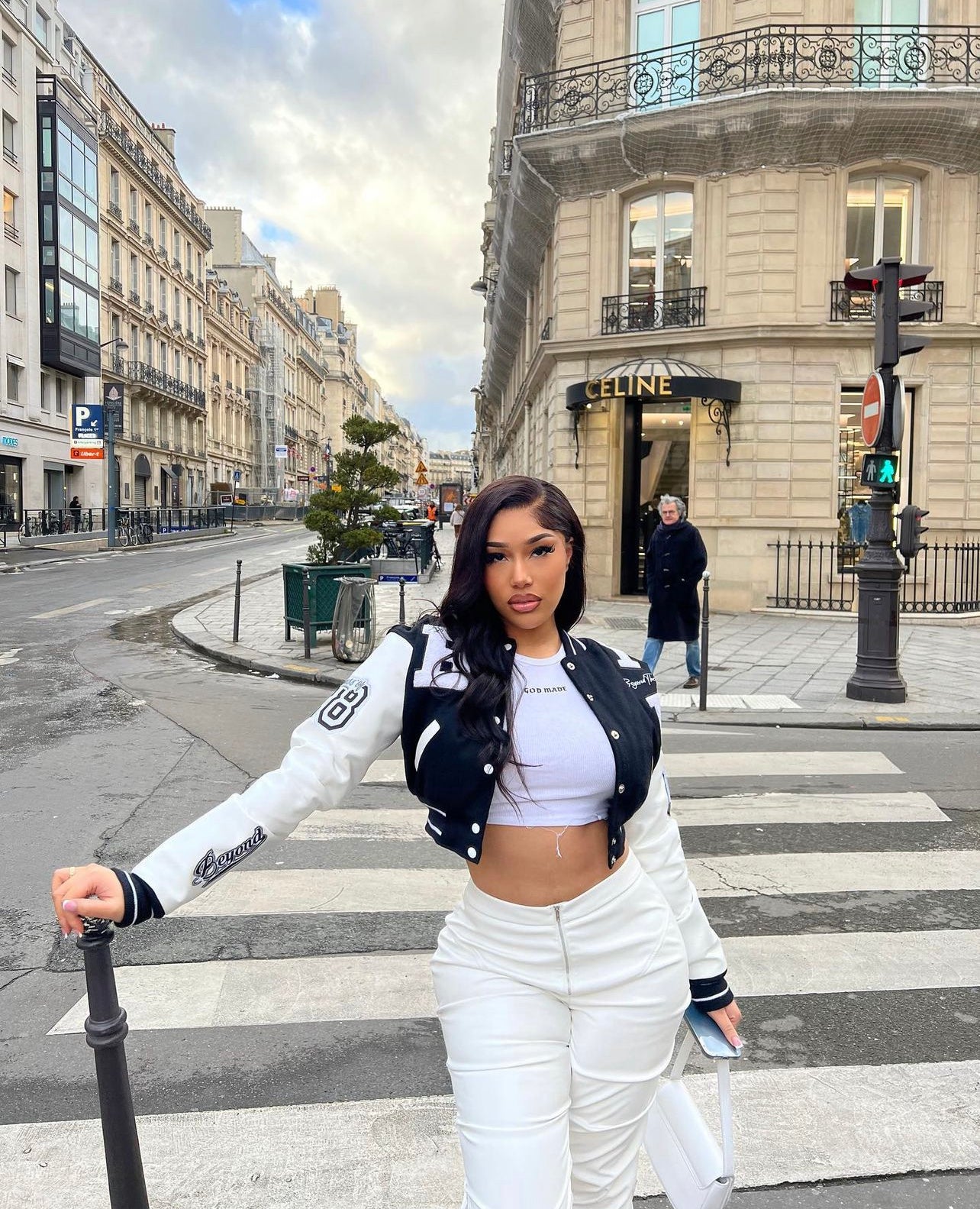 Black Rebel 28 Cropped Varsity Jacket