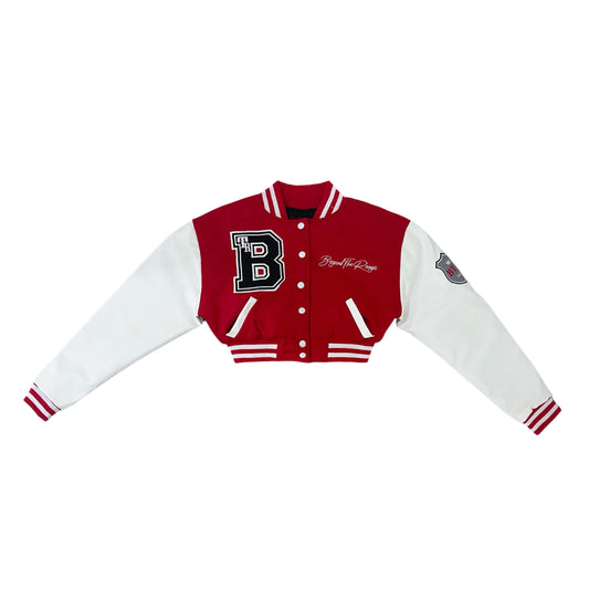 1946 UNIVERSITY RED CROPPED VARSITY JACKET