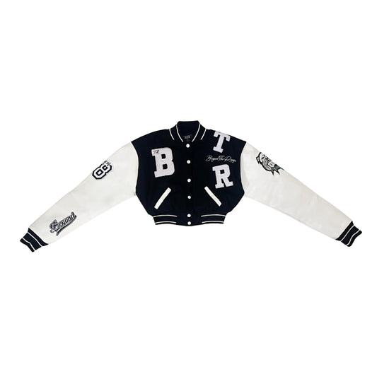 Black Rebel 28 Cropped Varsity Jacket